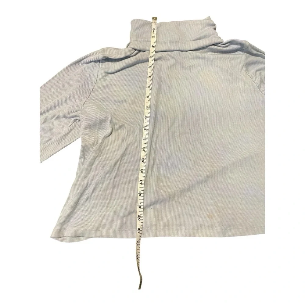 Light Blue Long Sleeve Turtleneck Top Old Navy - Picture 5 of 8